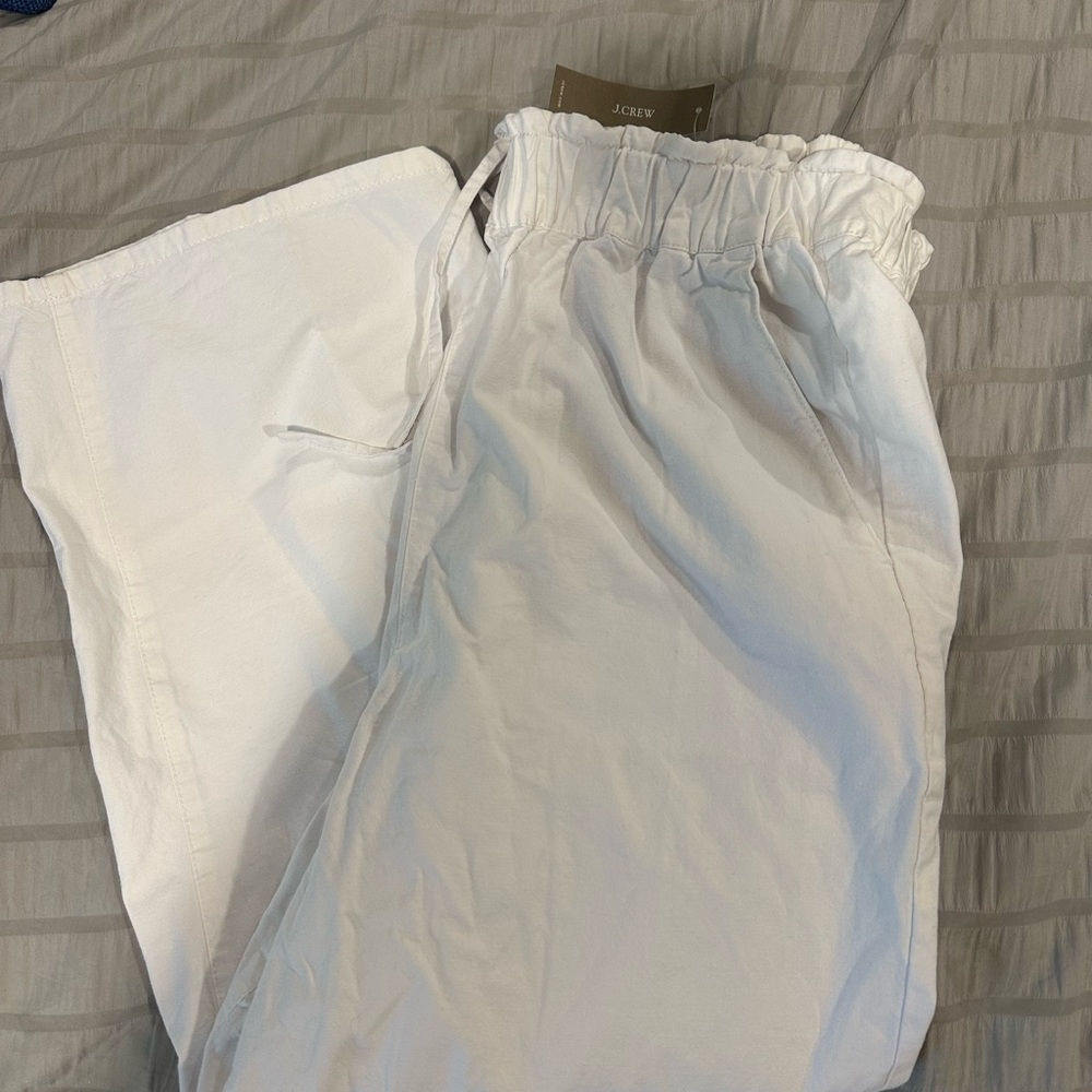 J.Crew white Elastic Waist Pants